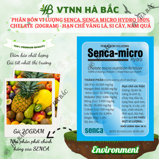 Phân bón vi lượng Senca Micro Hydro 100% Chelate - Hạn chế vàng lá, si cây, nám quả