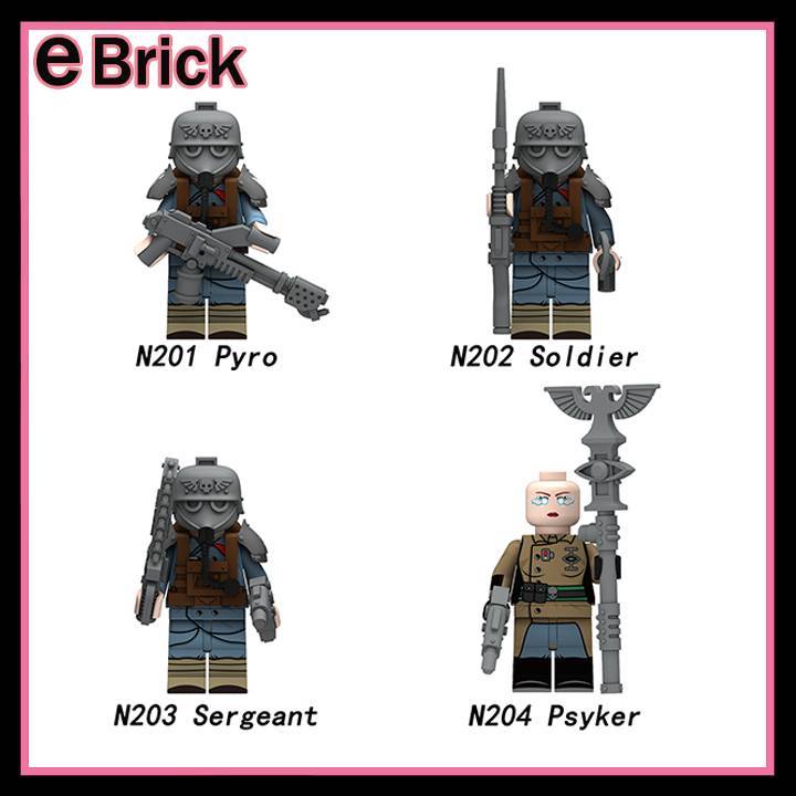 Warhammer 40k Mô Hình Nhân vật Ngưới Máy Lính Mô hình Robot Chiến Đấu N201- N204