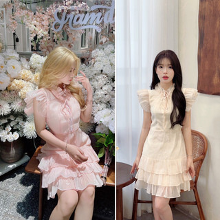 Váy hoa tơ thêu Desi Dress Tia19. Đầm hoa tơ