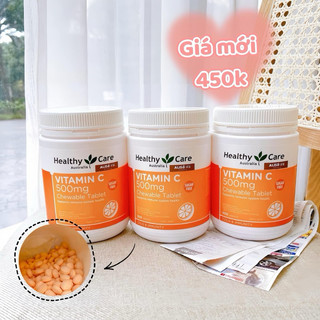 Vitamin C ngậm HeathyCare 500mg - Siêu to 500 viên - tăng cường sức đề kháng - ALISA