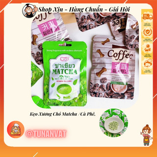 Bịch 30 gói kẹo c thái vị matcha / cà phê, kẹo matcha tuổi thơ, đồ ăn vặt
