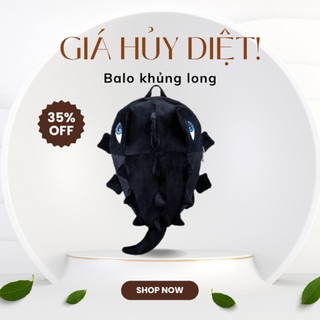 [GIÁ HUỶ DIỆT] Balo khủng long nhung cute đựng vừa nón fullface mũ cả đầu