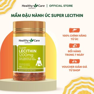 Mầm đậu nành Healthy Care Super Lecithin 1200mg của Úc 100 viên