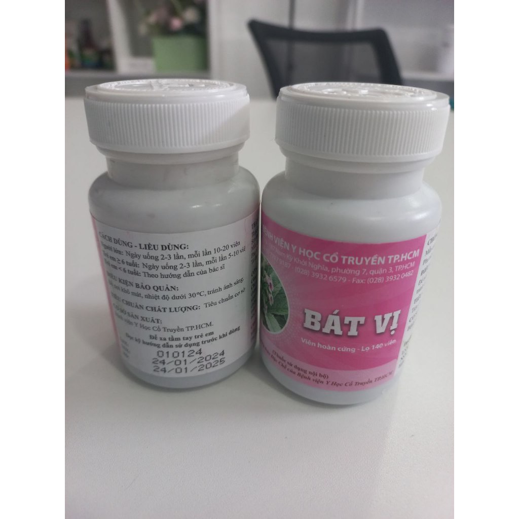 Bát Vị Hoàn bổ thận dương 140 viên Bệnh Viện YHCT Tp.HCM hổ trợ Ấm bụng, lưng, chân