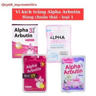 Vỉ 10 viên bột kích trắng alpha arbutin 3 plus - chuẩn thái lan