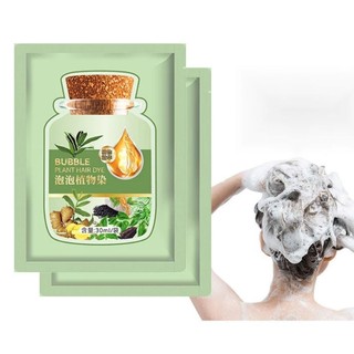 10 gói dầu gội phủ bạc, dầu gội nhuộm tóc thảo dược, nhuộm tóc bạc, nhuộm đen, nâu tặng kèm bao tay, bịt tai...