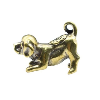 Tượng Đồng Thau Hình Chó Con (Kích cỡ: 3.0 x 2.2cm)