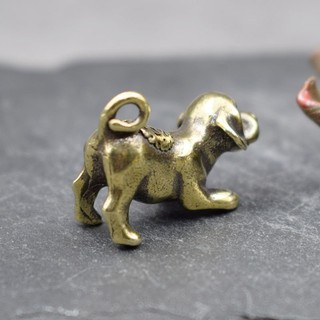 Tượng Đồng Thau Hình Chó Con (Kích cỡ: 3.0 x 2.2cm)