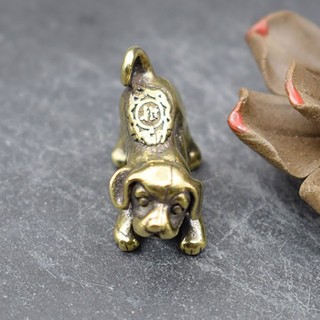 Tượng Đồng Thau Hình Chó Con (Kích cỡ: 3.0 x 2.2cm)
