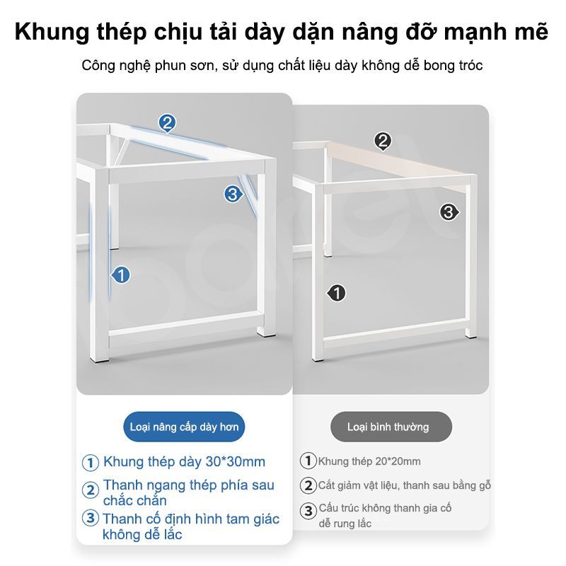Bàn làm việc tháo lắp dễ dàng chân sắt sơn tĩnh điện chắc chắn lắp ráp dễ dàng | BigBuy360 - bigbuy360.vn