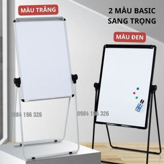 Bảng flipchart văn phòng viết bút lông không dòng kẻ, chân gấp di động cao cấp, có thể nâng chỉnh chiều cao
