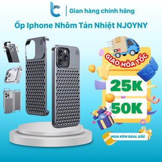Ốp Lưng iphone Nhôm Tản Nhiệt NJOYNY Không Viền Chống Trầy Xước Cho iphone 14 Pro Max/ 15 Pro Max