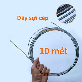 Dây mồi luồn ống sợi cáp trần 4mm dài 5m 10m 15m 20m 25m 30m, dây mồi cáp luồn dây điện ống gen