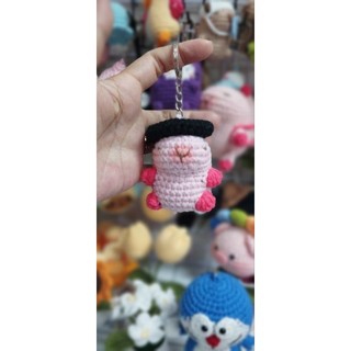 móc khóa capypara bằng len handmade