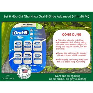 Chỉ nha khoa Oral-B Glide USA [Lốc 6 hộp nhỏ, mỗi hộp gồm 44 mét chỉ]