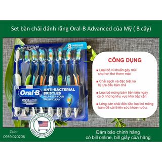Set 8 cây bàn chải Oral - B Crossaction Advanced