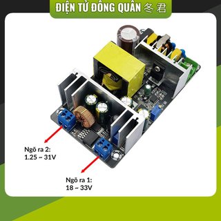 Module nguồn ac-dc 2 ngõ ra điều chỉnh 1.25 ~ 33v 180w