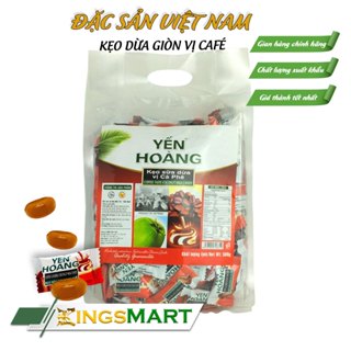 Kẹo dừa giòn vị café - Thương hiệu Yến Hoàng - Đặc sản Bến Tre - Túi 500g - Kingsmart