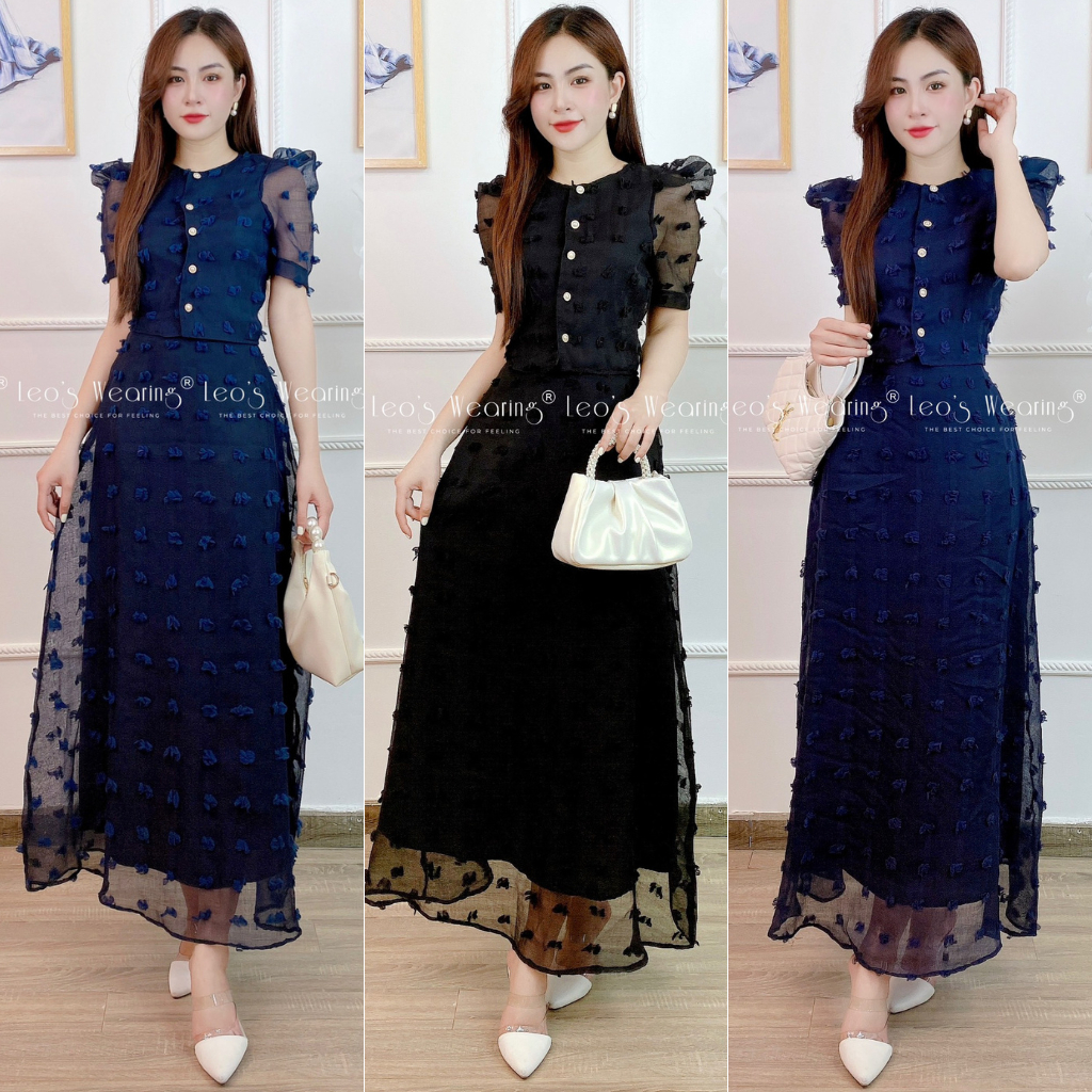 C58 LEOSWEARING set váy dáng dài
