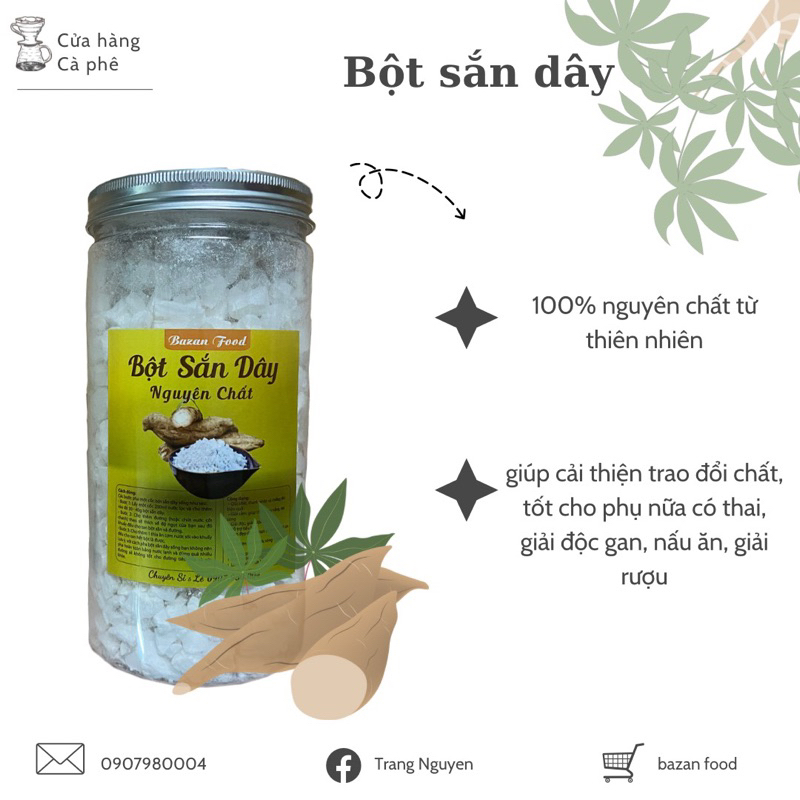 Bột sắn dây tây nguyên bazan food 500G-1000G