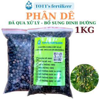 Phân Dê Đã Xử Lý Làm Phân Bón Lan Và Phân Bón Cây Trồng 1kg, TOTT's fetilizer