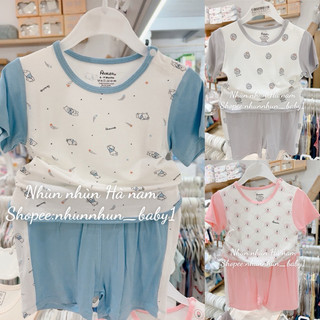 (Nhùn nhùn) Bộ Avaler sợi tre cộc tay/ Áo Sợi tre Avaler size 9/12m->3-4y(mẫu mới)