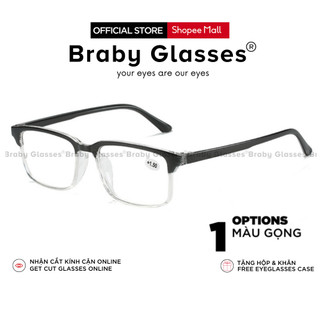 Kính lão đọc sách nhựa siêu dẻo TR90 cao cấp Braby Glasses viễn thị cho người lớn tuổi sẵn độ chống gẫy siêu nhẹ KL06
