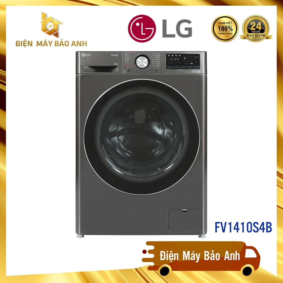 Máy giặt LG FV1410S4B 10kg cửa ngang, màu đen – Model 2023, bảo hành chính hãng 24 tháng
