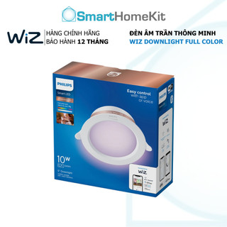 Đèn Thông Minh Philips Wiz Downlight Color 16 triệu màu Wifi, tương thích Matter, HomeKit - Hàng Chính Hãng, BH 2 Năm