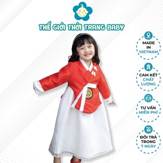 Váy cho bé gái thiết kế hanbox Hàn Quốc hàng jun with love cột nơ áo SE155