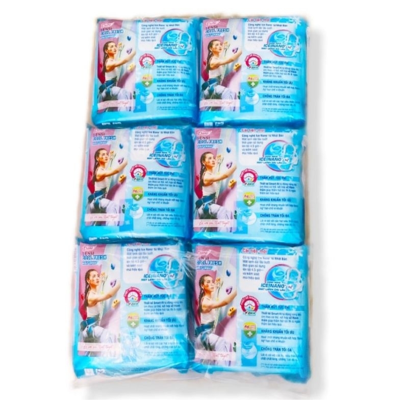 Lốc 6 gói Bvs siêu thấm Cool Fresh Smc 8