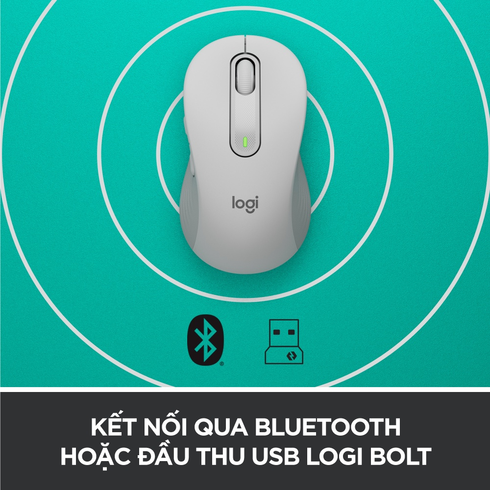 Chuột không dây Logitech Signature M650 / M650L Bluetooth USB Giảm ồn SmartWheel 5 nút Chính hãng Bảo hành 12 Tháng | BigBuy360 - bigbuy360.vn