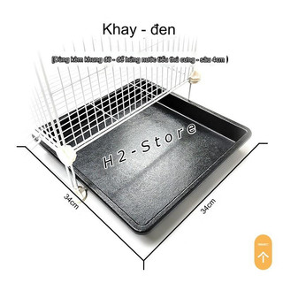 Khay vệ sinh chuồng chó, mèo bằng nhựa giá rẻ lắp vừa chuồng lắp ghép kích thước 34x34x4cm và 34x44x4cm.