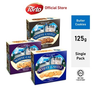 Bánh quy bơ hộp giấy White Castle nhập khẩu Malaysia 125g White Castle Butter Cookies