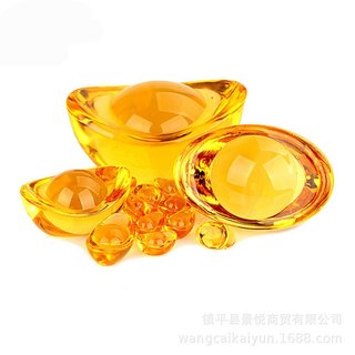 Thỏi vàng Pha Lê Nhiều Size [Chiêu lộc ,Chiêu Tài]2.5cm,3.5cm,5cm