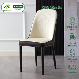 Ghế Bàn Ăn Phòng Khách Chất Liệu Bằng Sắt Phủ Sơn Tĩnh Điện Đệm Ghế Bằng Da PU Cao Cấp SmartHomes