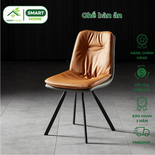 Ghế Bàn Ăn Phòng Khách Chất Liệu Bằng Sắt Phủ Sơn Tĩnh Điện Đệm Ghế Bằng Da PU Cao Cấp SmartHomes