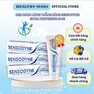 Kem đánh răng trắng răng sensodyne extra whitening 184g, kem đánh răng sensodyne - healthymars