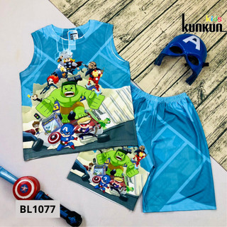 Quần áo trẻ em Kunkun Kid chất thun lạnh co giãn 4 chiều in 3D BL1077 size đại từ 10-60kg