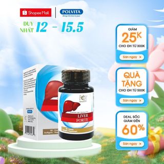 Viên uống giải độc gan LIVER FORTE, thương hiệu NCB giúp phục hồi và bảo vệ tế bào gan, Hộp 60 viên