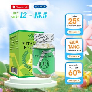 Viên uống bổ sung VITAMIN E 400IU (NU-HEALTH) giúp đẹp da, ngừa nếp nhăn, chống oxy hóa