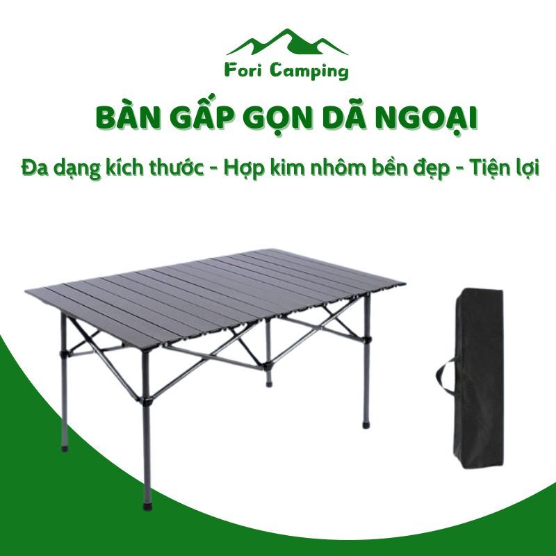 Bàn Gấp Gọn Camping Khung Nhôm Chắc Chắn Kèm Túi Đựng Bàn Cắm Trại Dã Ngoại Giá Rẻ FV01