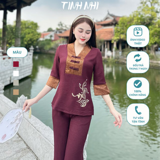 Pháp phục đi lễ thêu chữ mẹ TINHNHI mềm mại thoải mái PP134