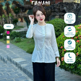 Đồ lam đi lễ áo cách tân TINHNHI mềm mại tôn dáng PP133