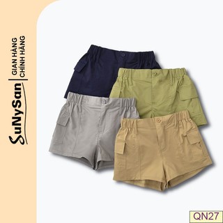 Quần đùi short kaki nữ năng động tôn dáng tôn mông sunysan qn27
