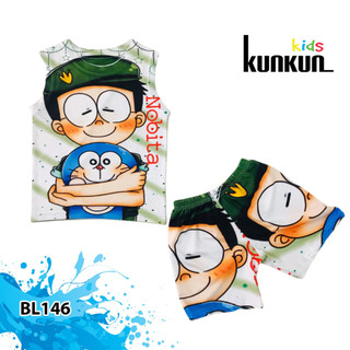 Quần áo trẻ em Kunkun Kid chất thun lạnh co giãn 4 chiều in 3D BL146 size đại từ 10-60kg