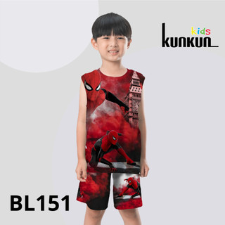 Quần áo trẻ em Kunkun Kid chất thun lạnh co giãn 4 chiều in 3D BL151 size đại từ 10-60kg