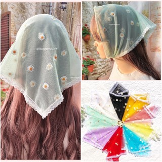 [Ảnh thật] KHĂN TRÙM ĐẦU BADANA DAISY HOA CÚC THÊU ĐƠN- KHĂN TURBAN VẢI -  THỜI TRANG HOT PHỤ KIỆN NỮ GIÁ RẺ