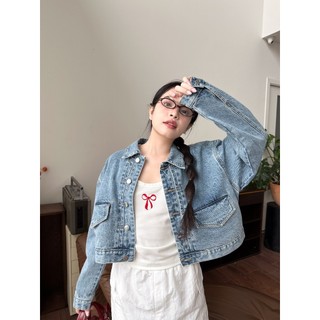 Kido - áo khoác jean nắp túi steve jacket