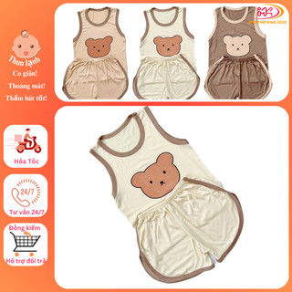 MK527 (6-16KG) Bộ áo ba lỗ quần cộc vát in hình chất thun lạnh mỏng mềm, mát cho bé dưới 3 tuổi